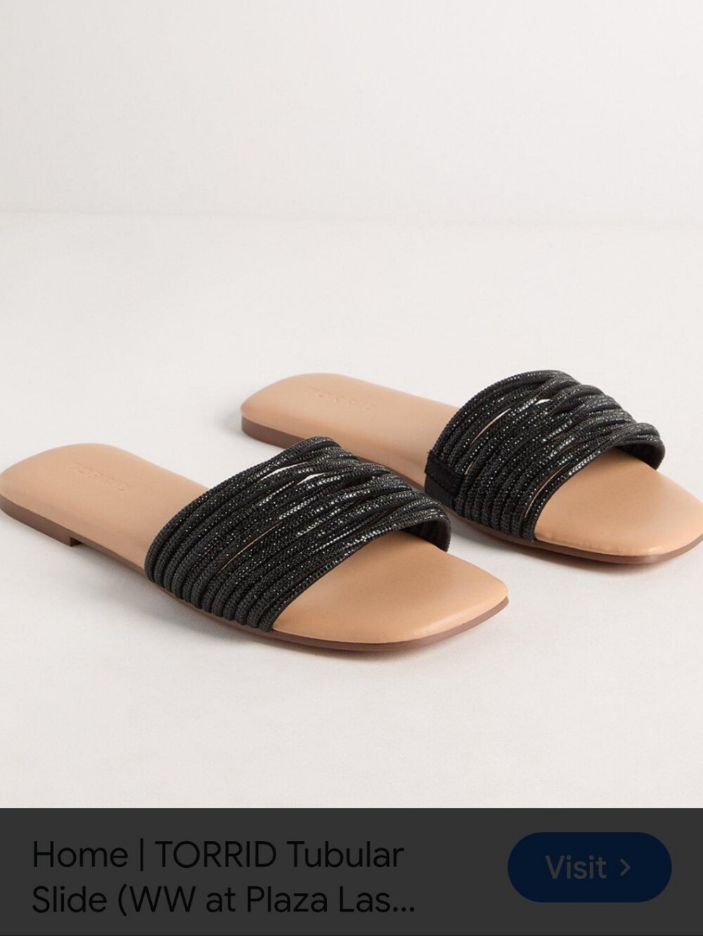 Torrid Tubular Embellished Slides Silver Light Gray New New With Tags 9ww Wide